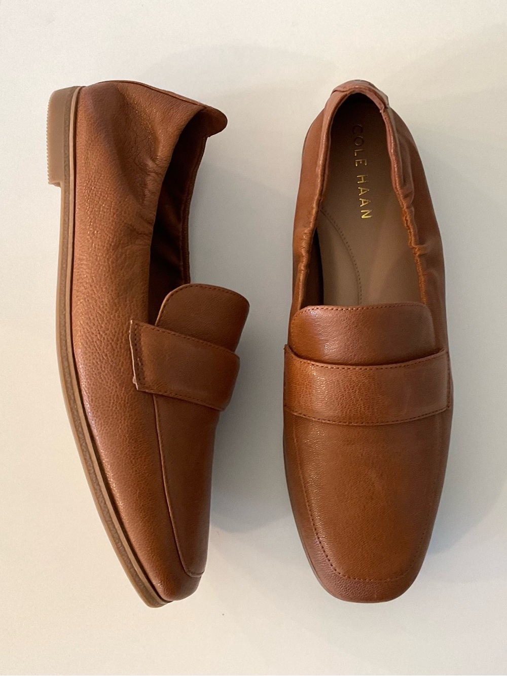 COLE HAAN Trinnie Soft Leather Loafers in Brown Size 8.5 NEW